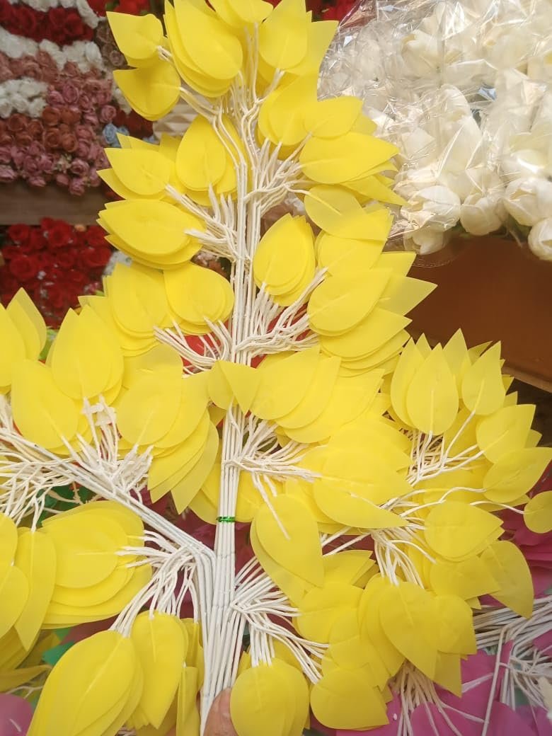 نبات صناعي ( حزمة نباتات صناعية بنجامينا 12 فرع يعطي لون جمالا للمكان وجود عالية ) (نبات بنجمينا بلون ابيض) - صورة 3